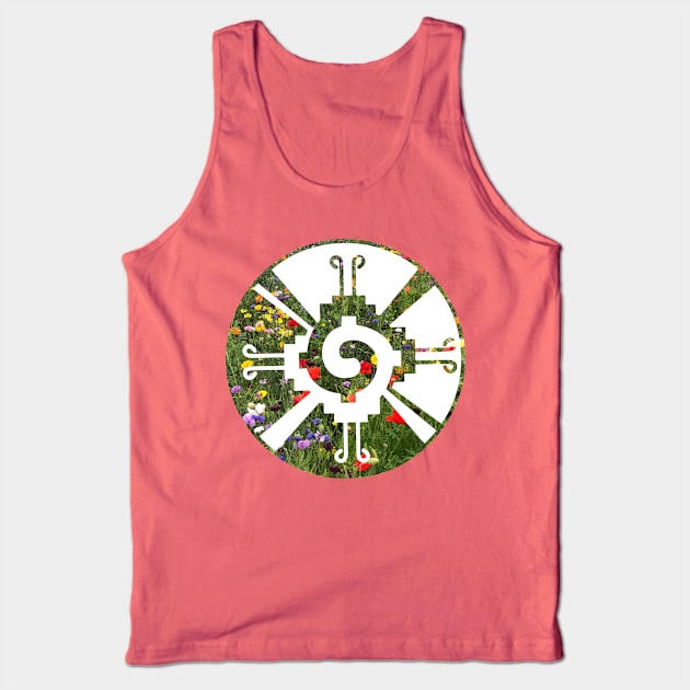 Hunab Ku Flowers Tank Top by Golden Eagle Design Studio